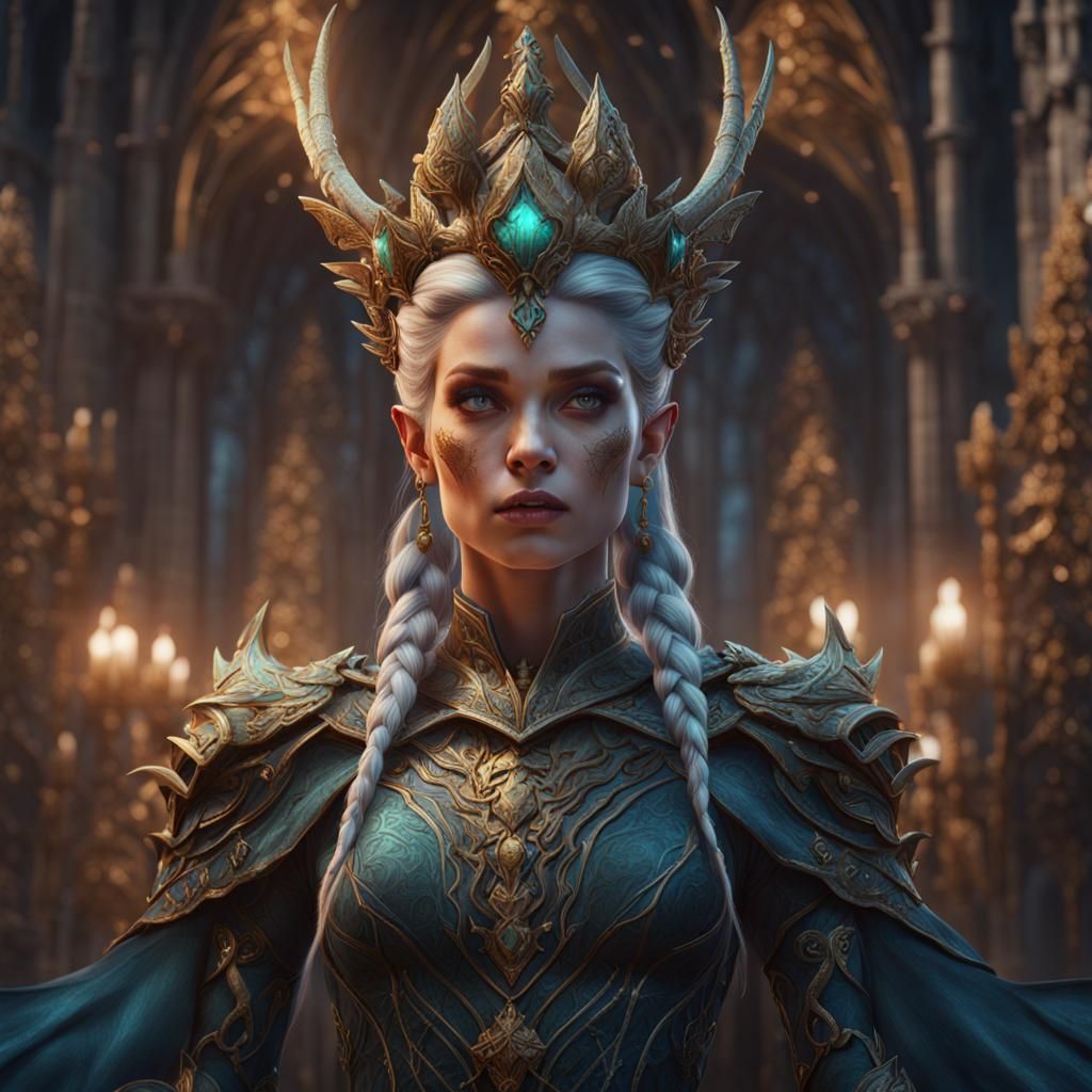 Fantastical Elf Queen Concept Art in Deep Color