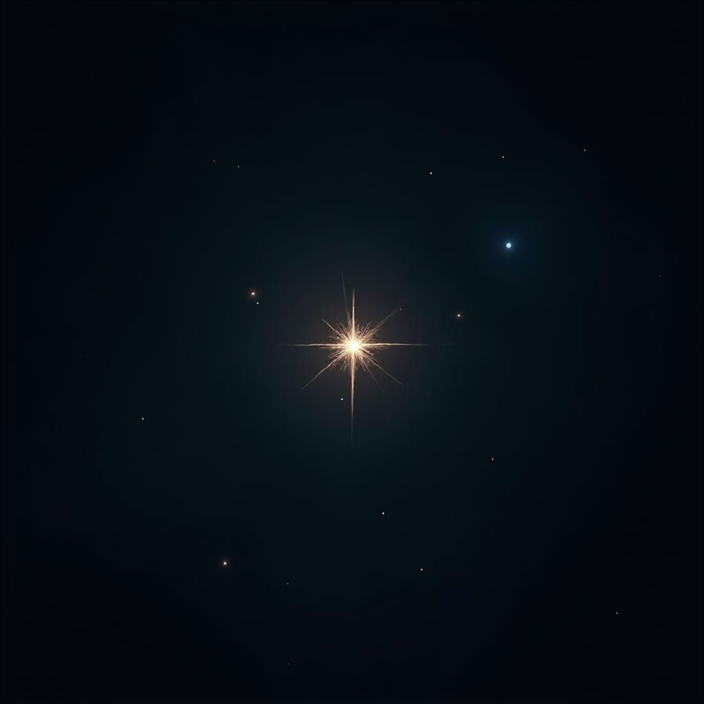 Tiny Star in Velvety Night Sky