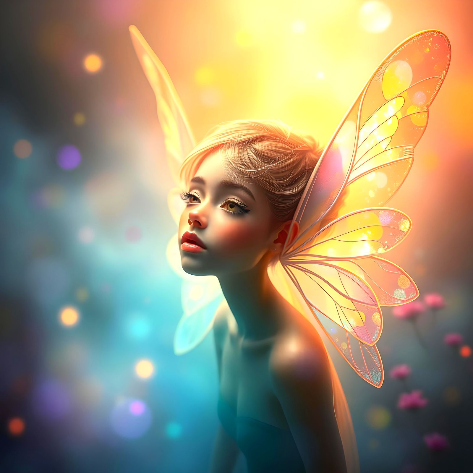 Dreamlike Fairies in Surreal Ethereal Portrait