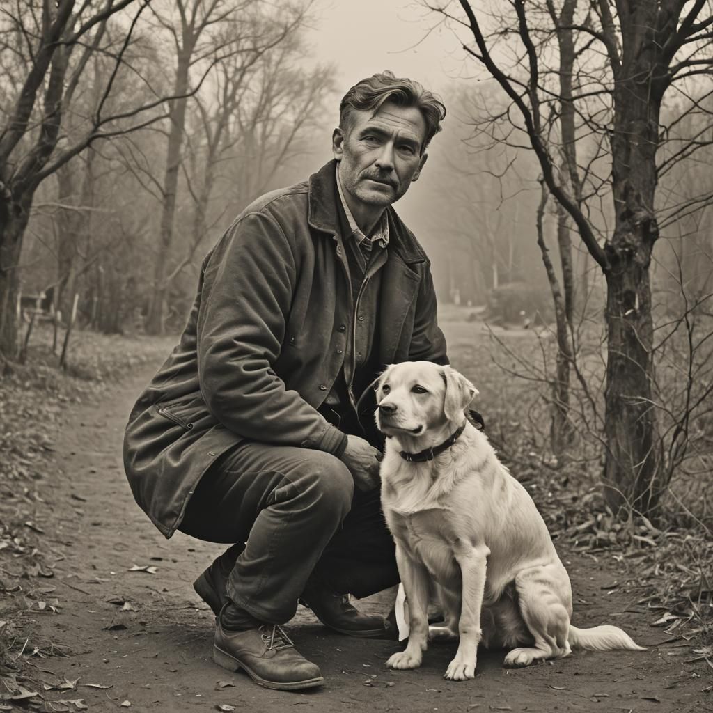 A Man and His Dog: A Portrait of Companionship