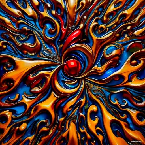 Dramatic Portrait with Reflective Jewelry, Baroque Style