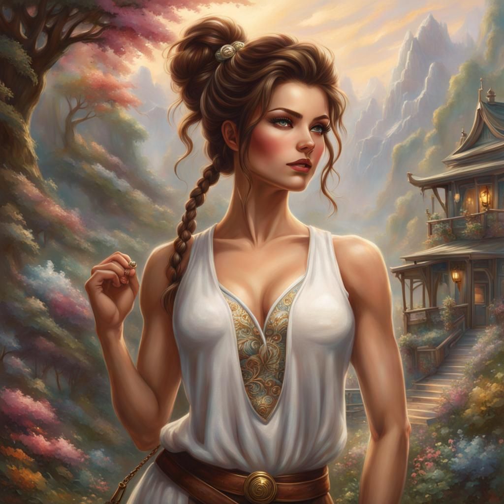 Female Saiyan in Ethereal Fantasy Style