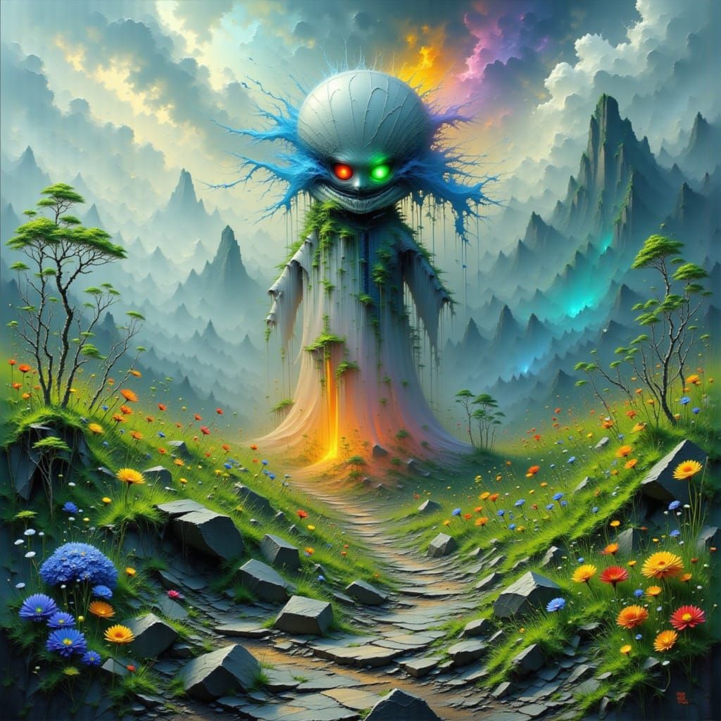 Listening to Endless Silence in a Moody Landscape