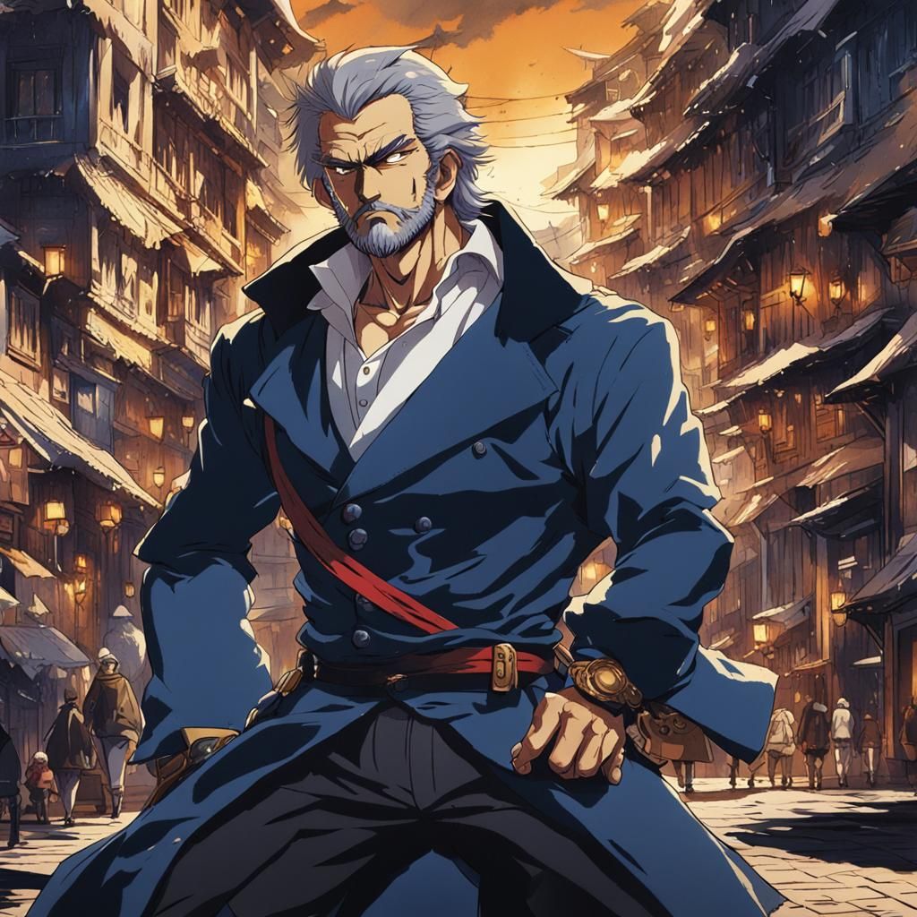 Don Tomassino Anime-Style Manga Illustration