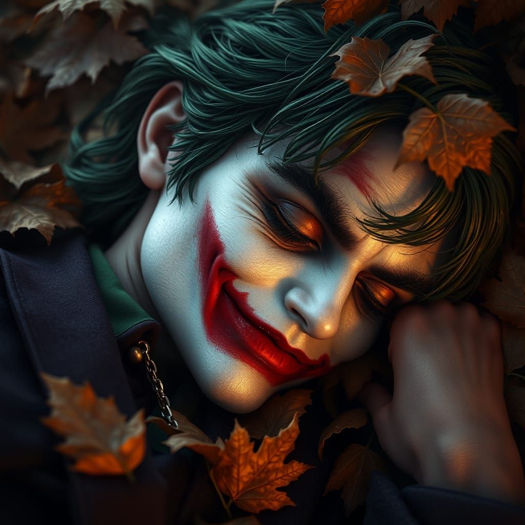 Joker in Autumn Leaves: 3D Anime Fantasy