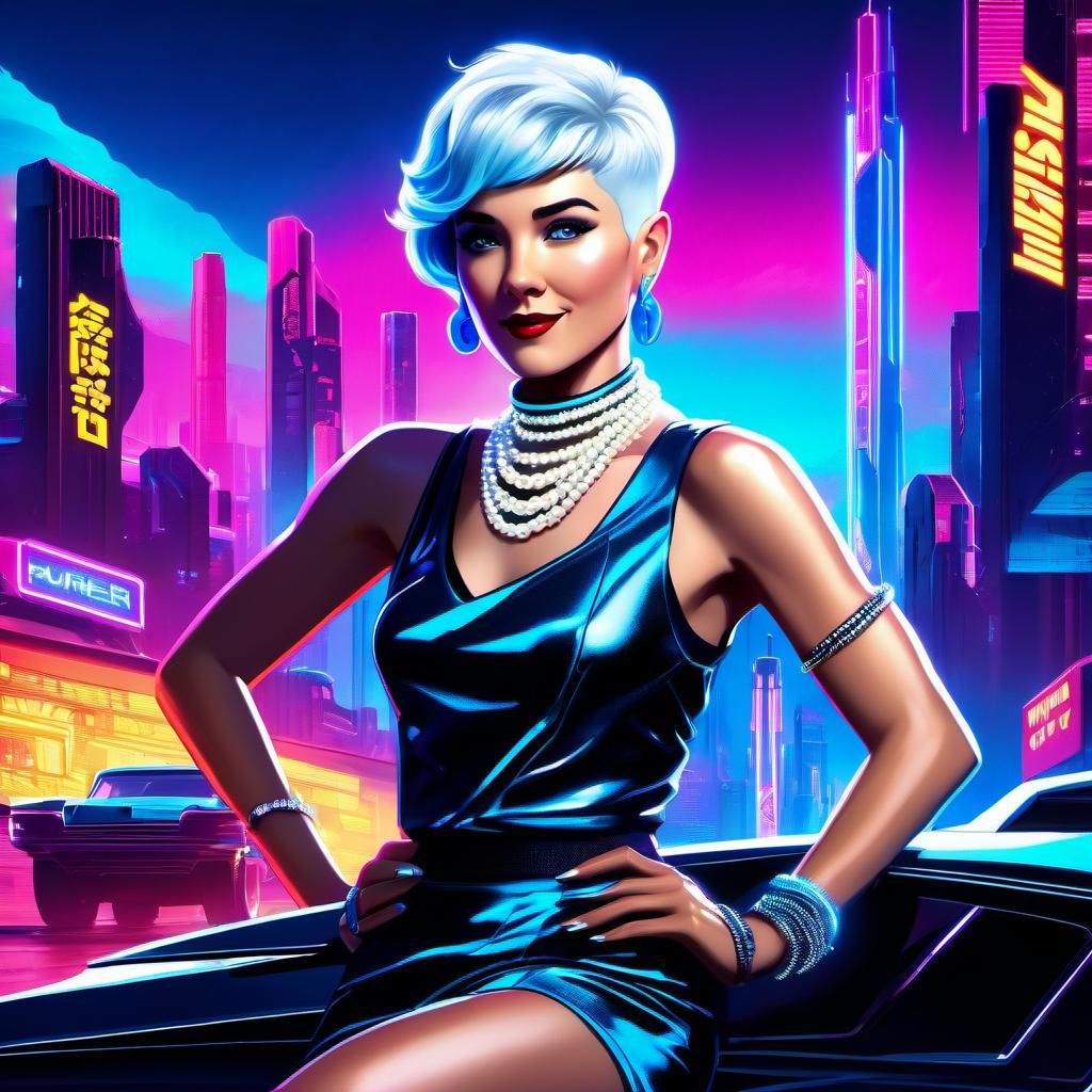 Betty Rubble in Cyberpunk 2099 Style