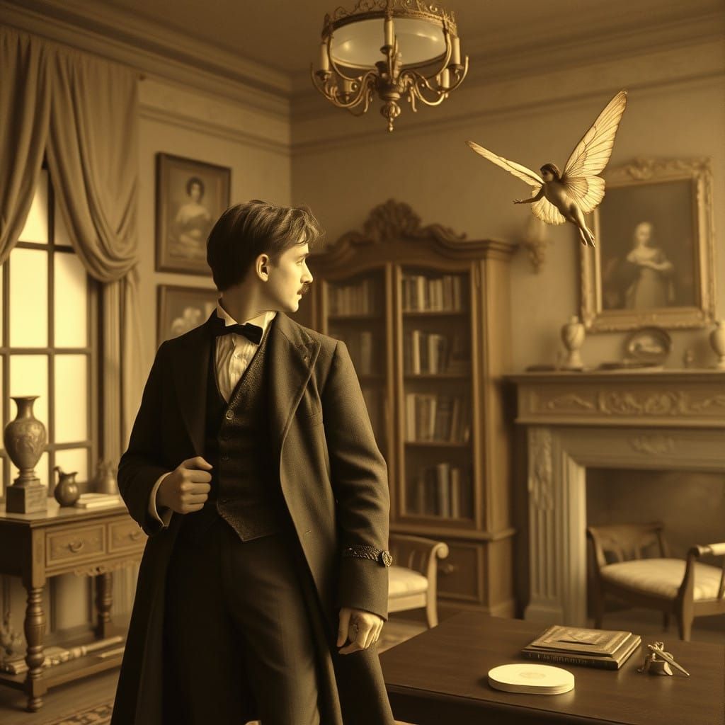 "What...? Who...?" "I am a fairy, mister Doyle."