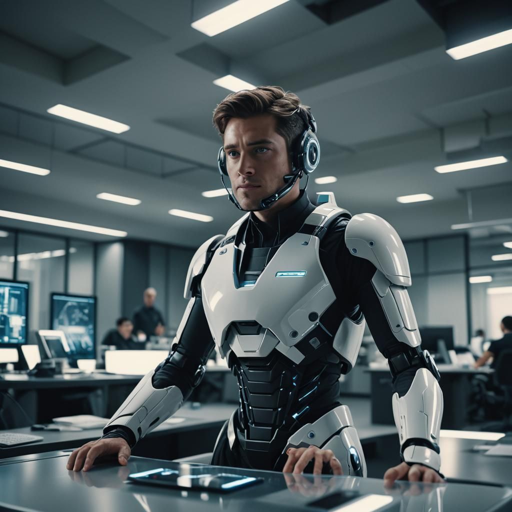 Futuristic AI Agent Working Autonomously