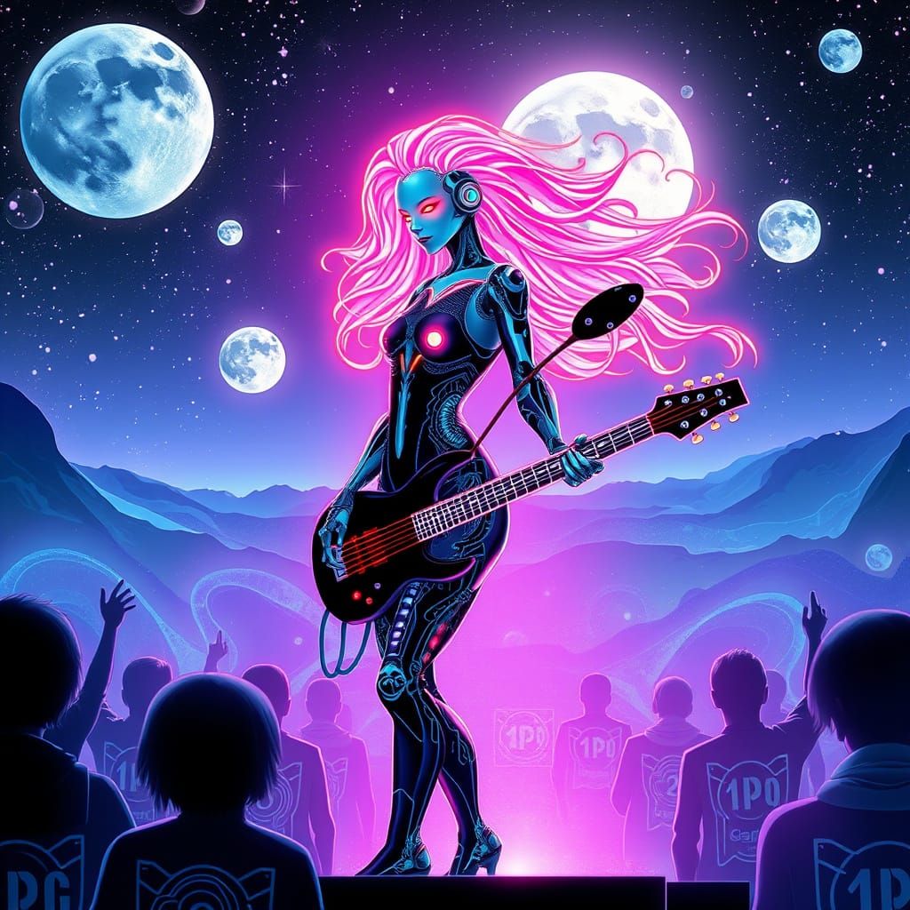 Surreal Rock Concert in Cosmic Arena
