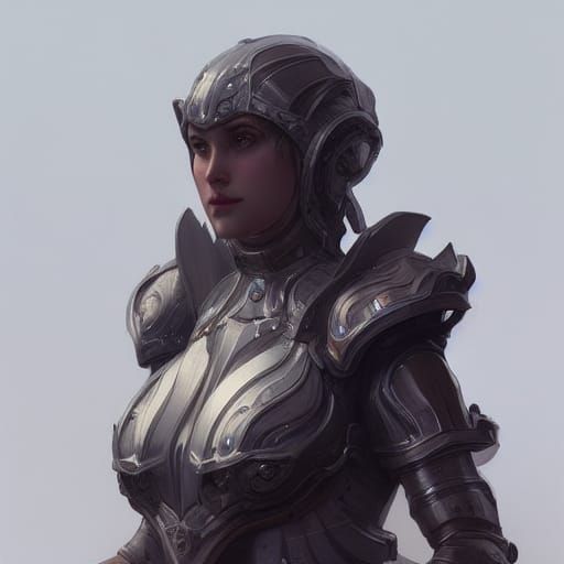 Shy Character Portrait in Hyperdetailed Concept Art