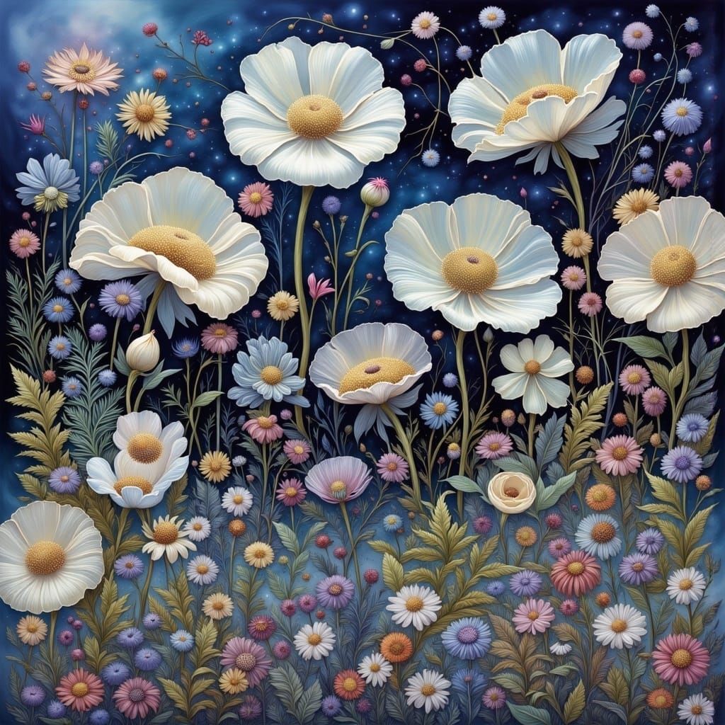 white flowers