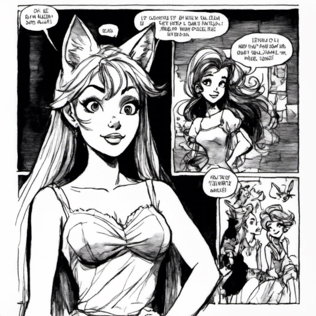 Fox-girl VIXEN comic book page