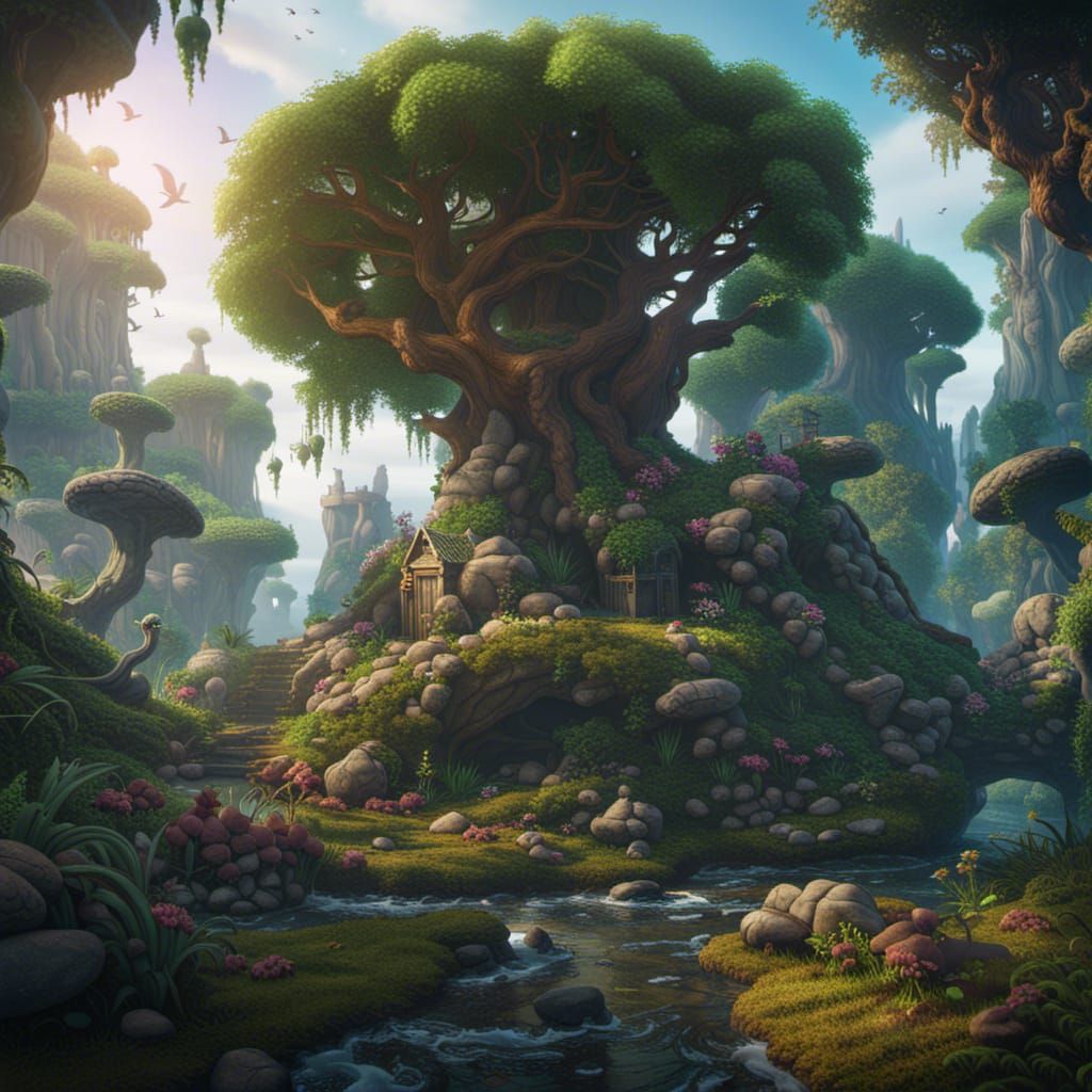 Lush Fantasy Biome Concept Art