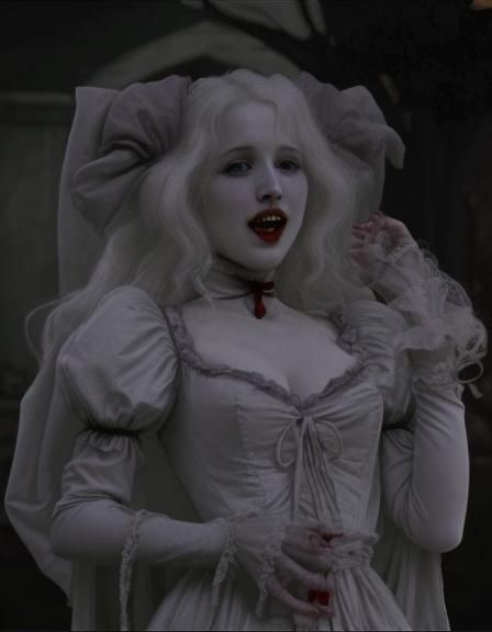 Lucy Westenra as Vampire: Gothic Horror Portrait