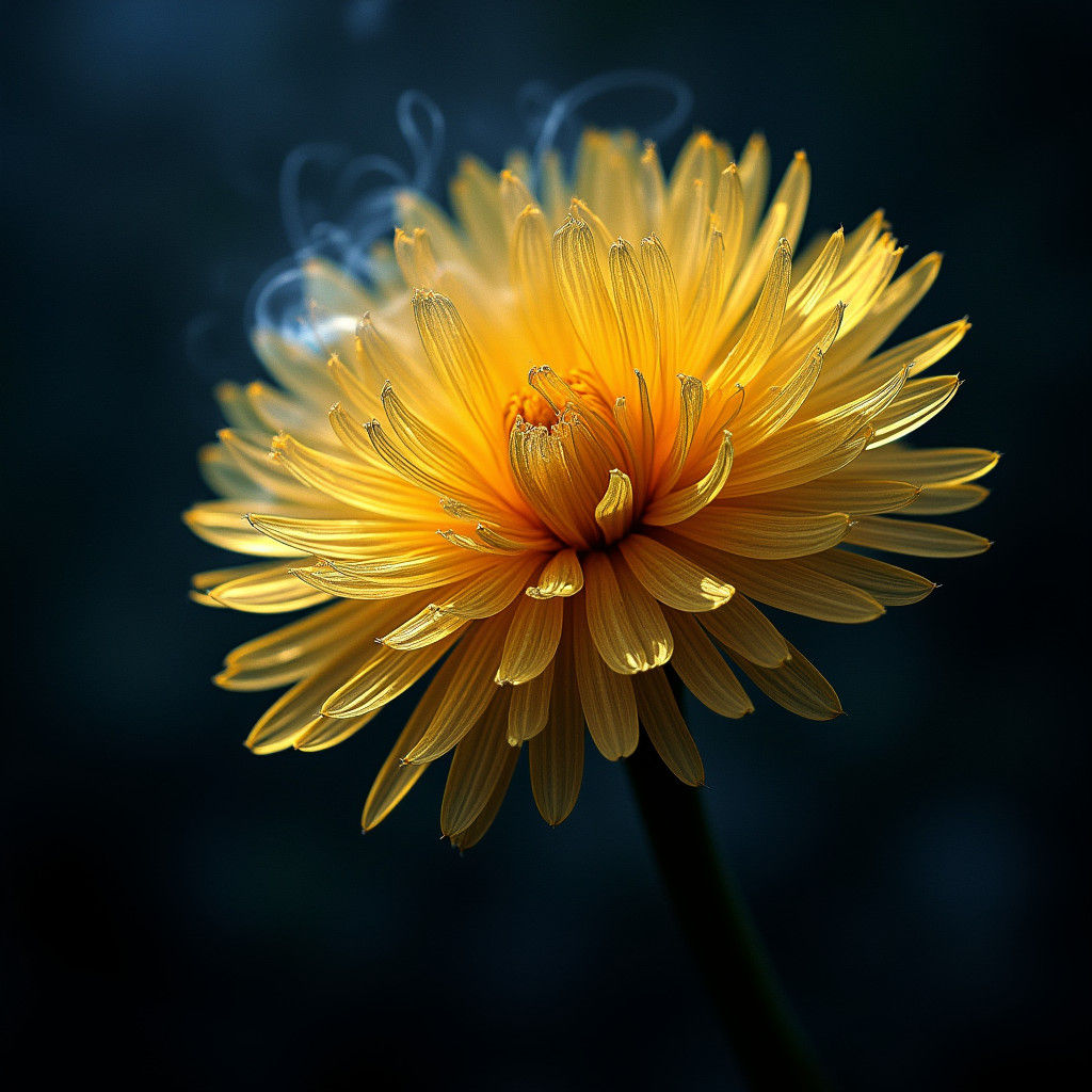 Ethereal Dandelion with Mystical Lighting