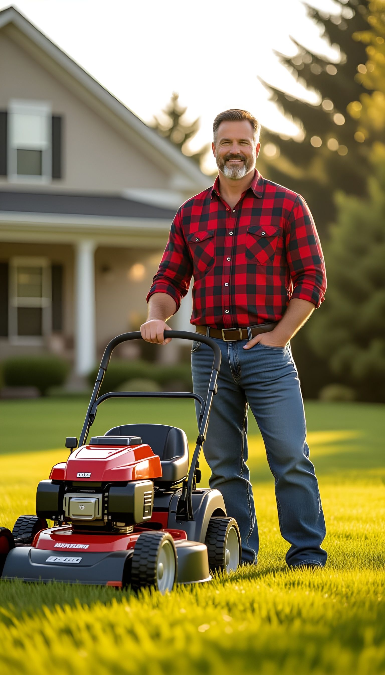 Heroic Dad and His Lawn Mower