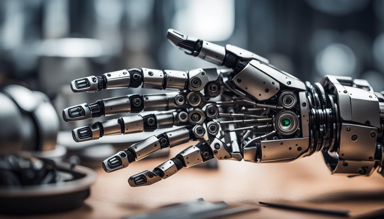 Robot Hands Drawing Conceptual Image