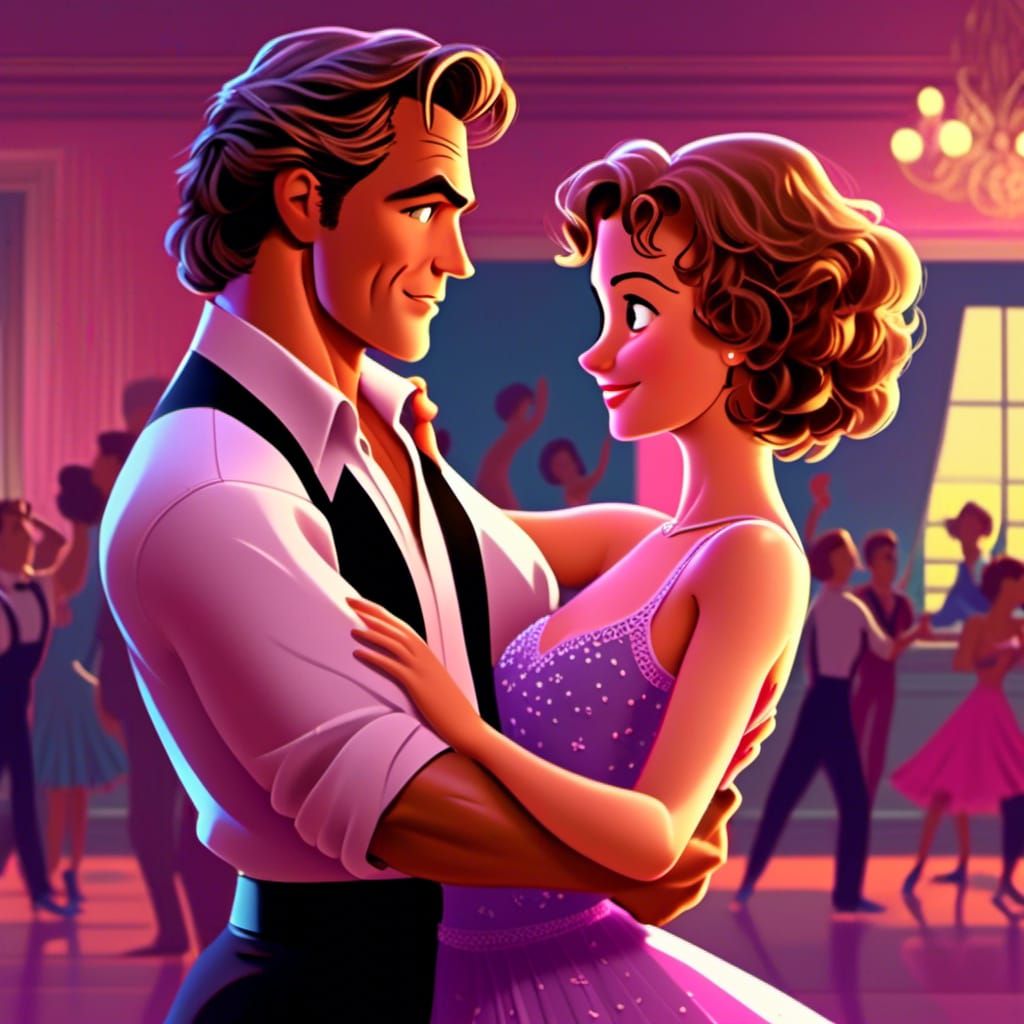 Dirty Dancing Reimagined as Pixar 3D Art
