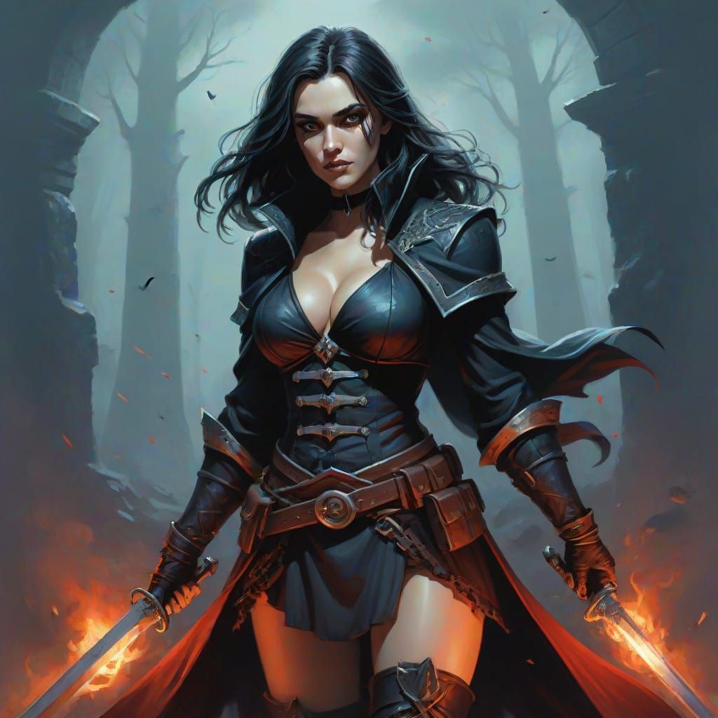 Gritty Futuristic Goddess in Dark Fantasy Style