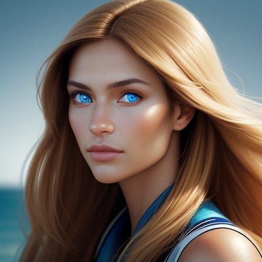 Ethereal Woman in High-Contrast Portrait