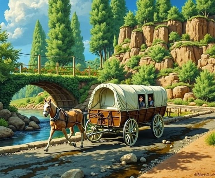 Lush Landscape in Vibrant Auroracore Colors