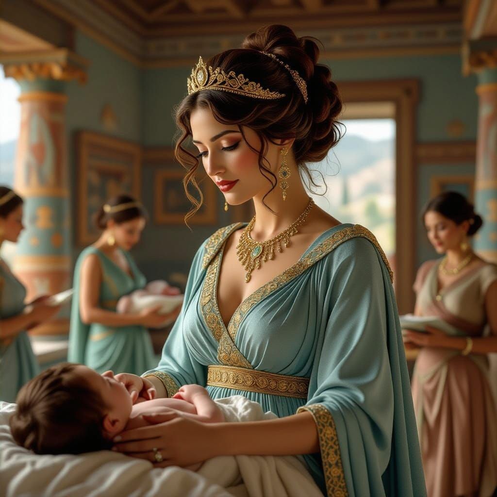 Etruscan Goddess of Childbirth in Ancient Palace