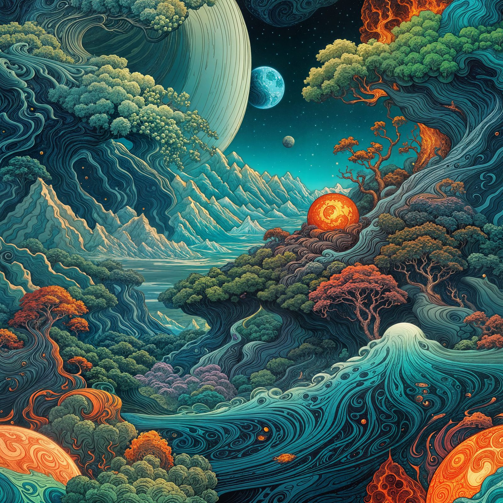 Yin Yang Planets: A Digital Masterpiece