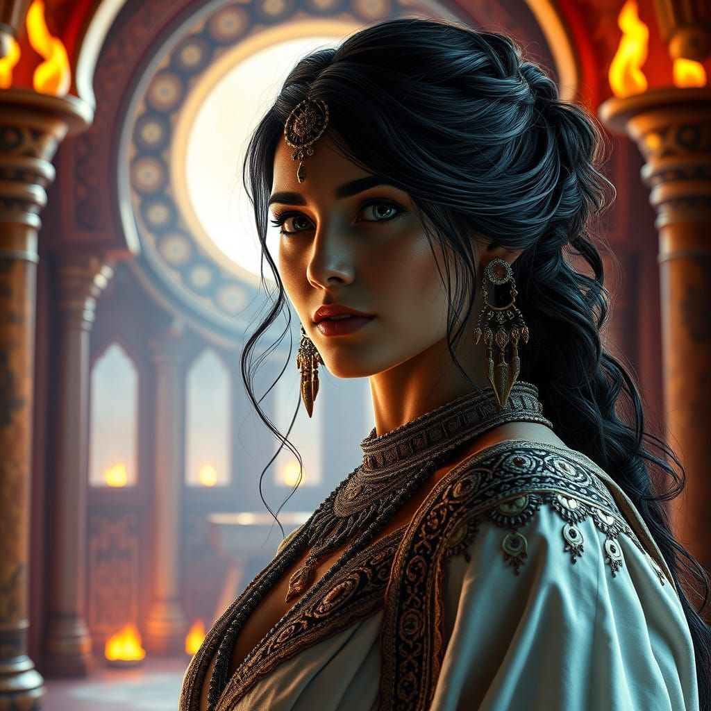 Tamina in Ancient Middle Eastern Attire, Inspired by Gemma A...