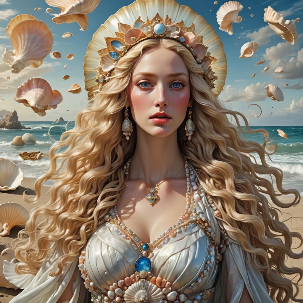 Birth of Venus in Art Nouveau Style