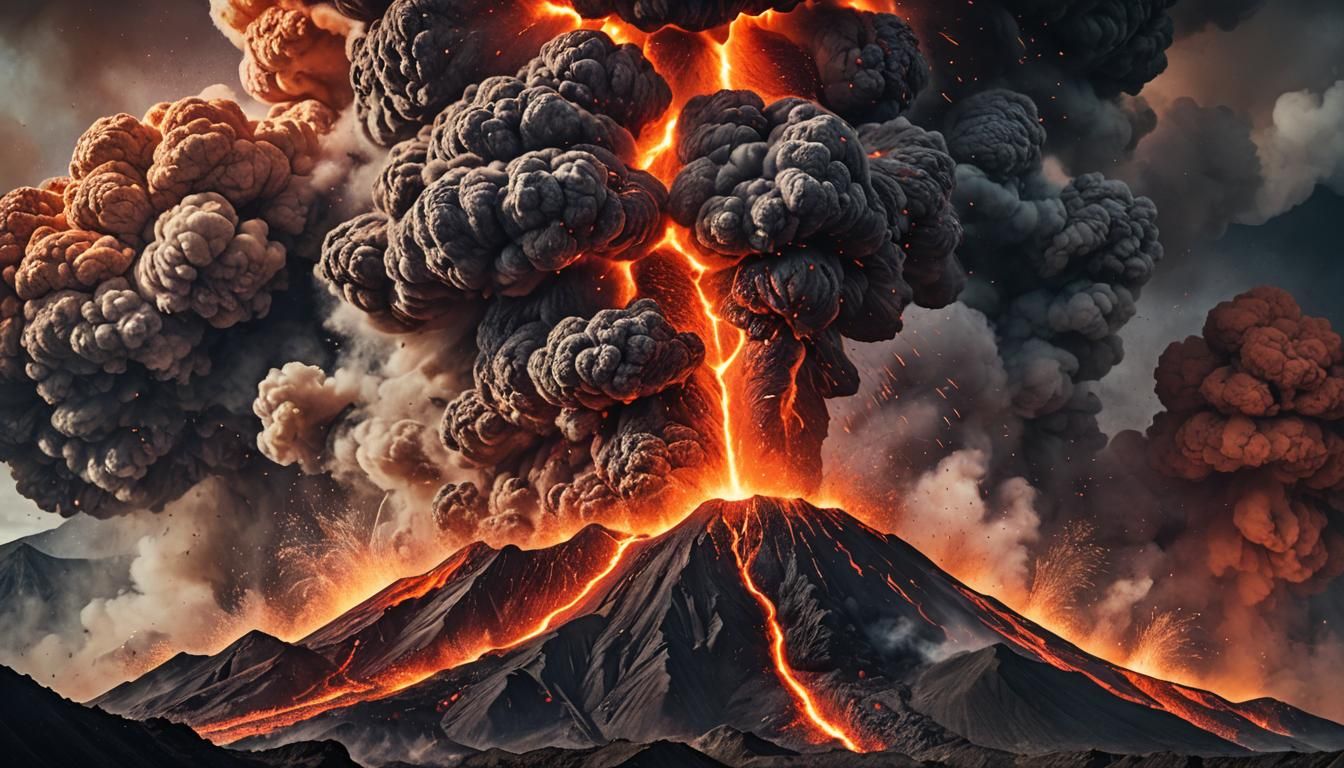 Volcanic Eruption Creates Fiery 'Boom!' in Dramatic Splash A...