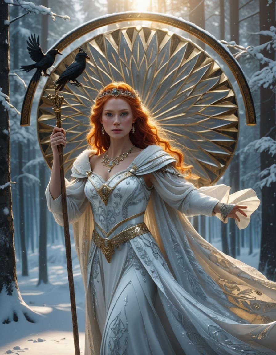 Viking Goddess Emerges from Winter Wonderland