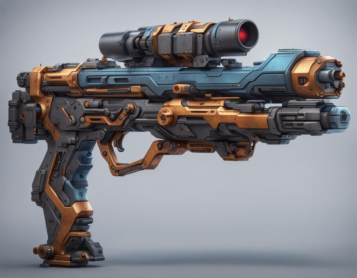 Sci-Fi Heavy Gun Concept Art in 8K