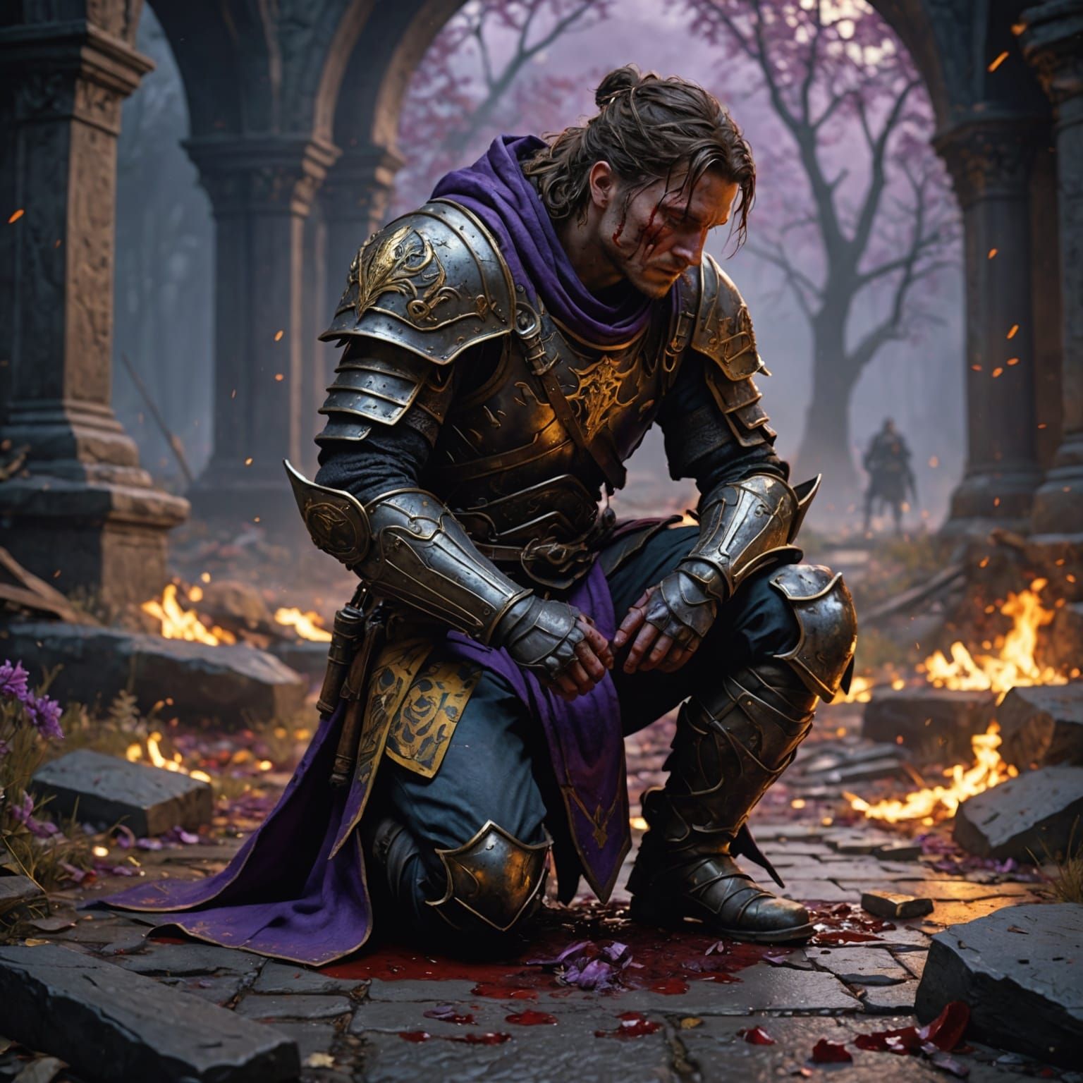 Warrior's Lament on a Bloodied Battlefield