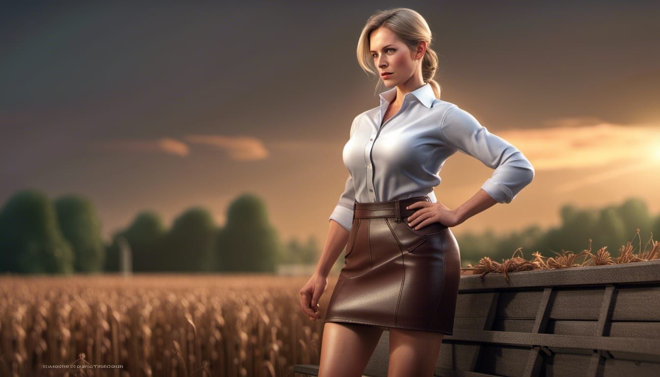 Hyperrealistic British Woman in Dynamic Action Pose