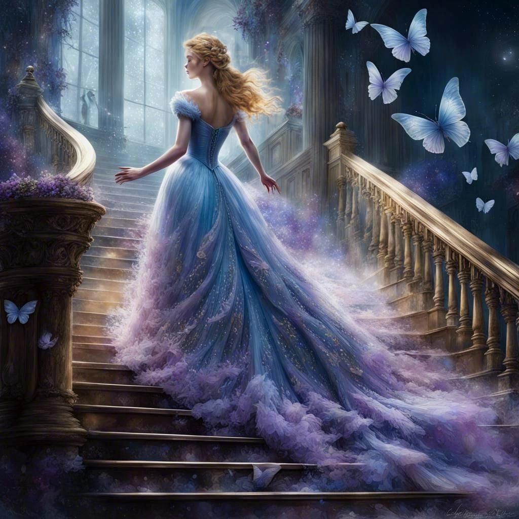 Cinderella Reimagined as Detailed Matte Painting