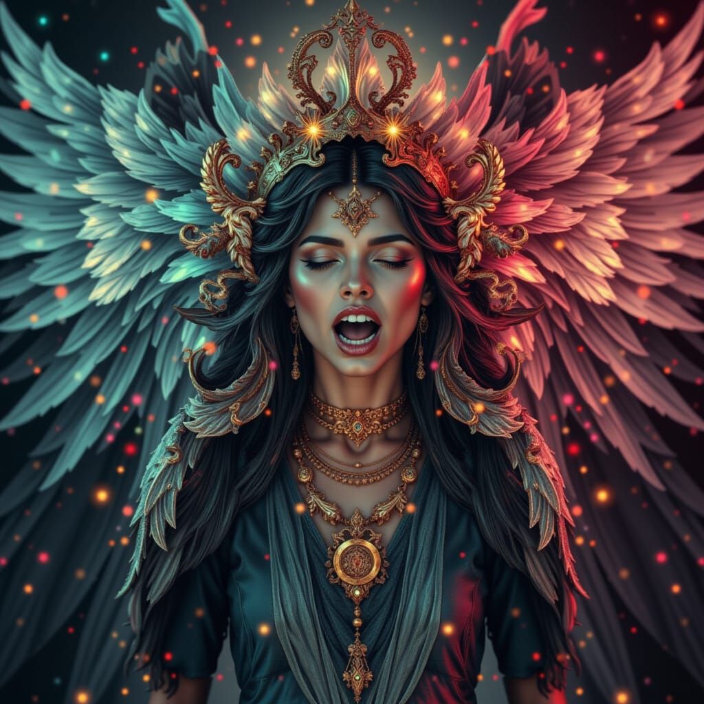 Person Screaming in Confusion and Distress