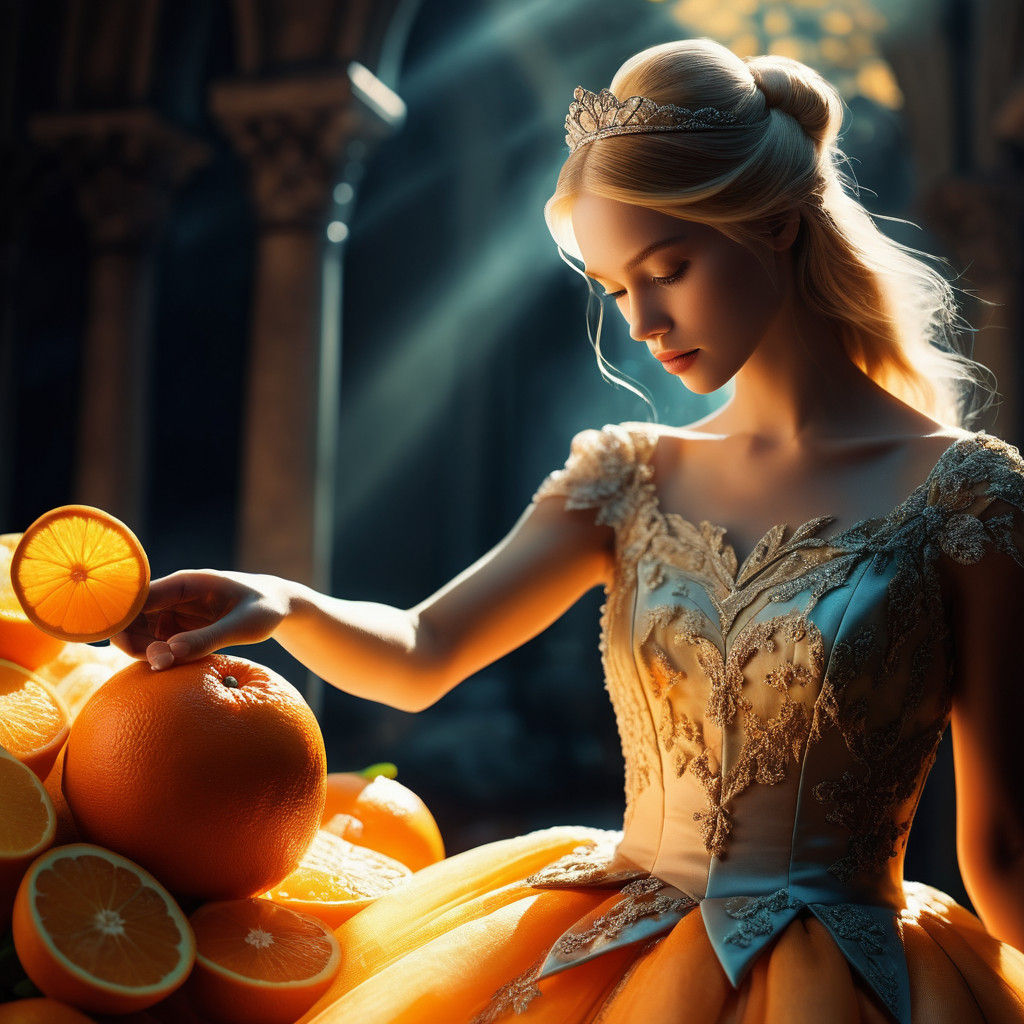 Enchanted Princess in Sunlit Orange