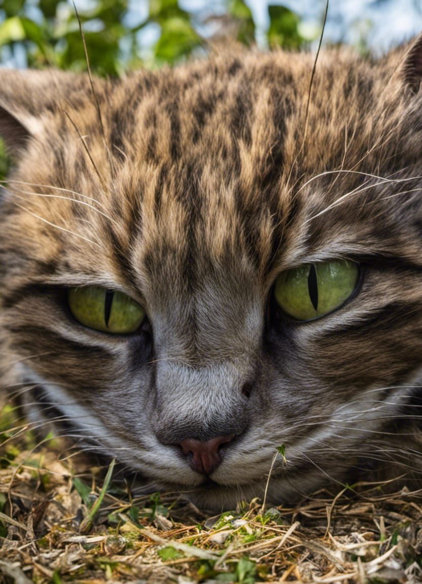 Emaciated Cheshire Cat Illustration