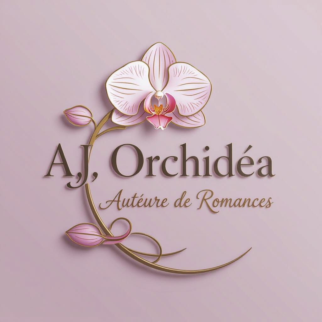 Elegant Orchid Logo for Romance Author A.J. Orchidéa