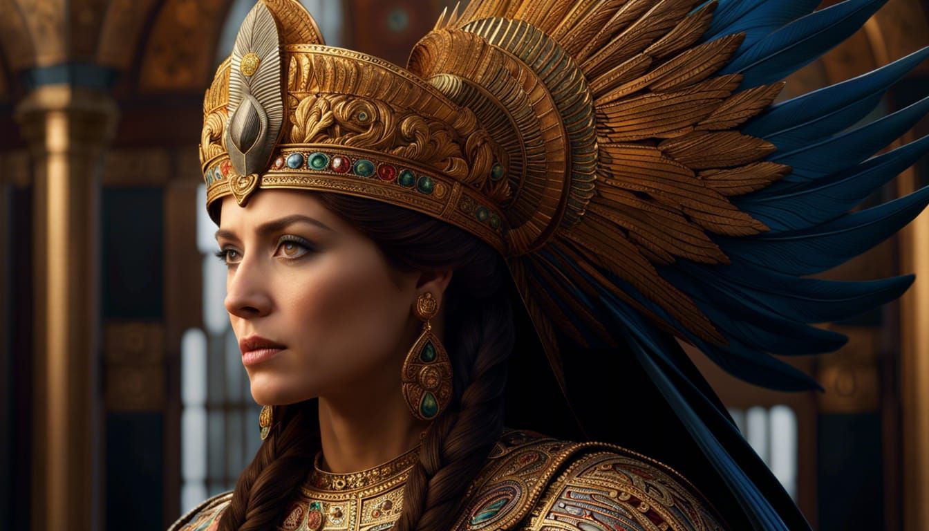 Intricate Digital Painting of a Byzantine Empress