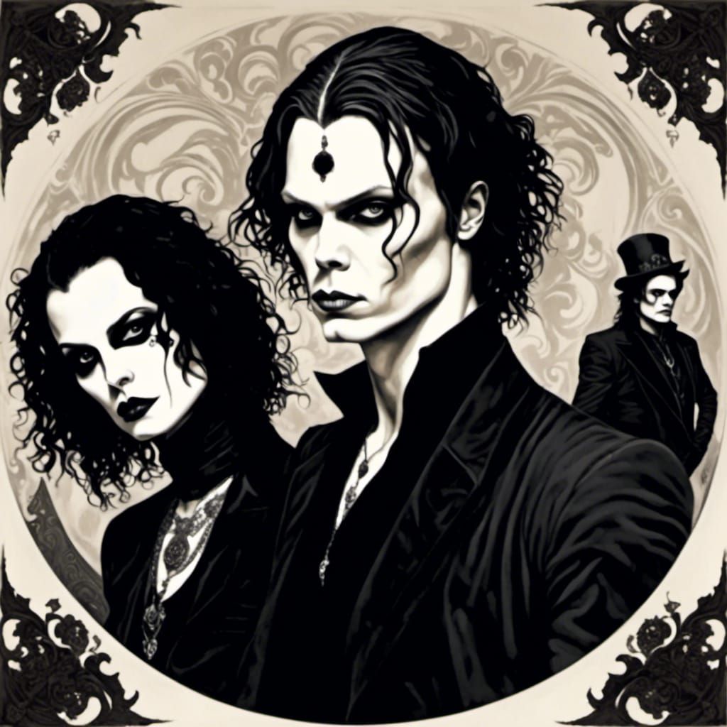 Gothic Poison Girl Portrait in Dark Romantic Style