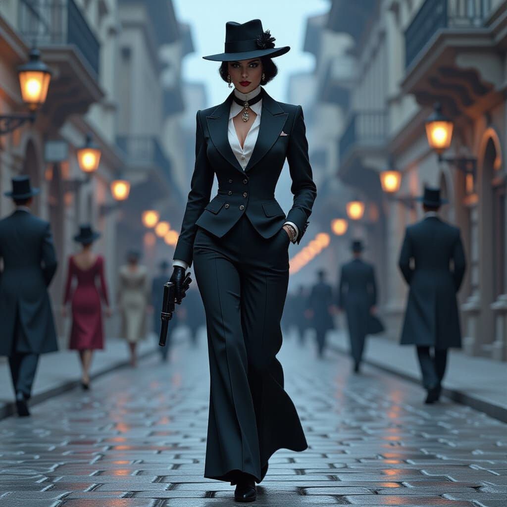 concept art, character design, female mafioso, italian mafia...