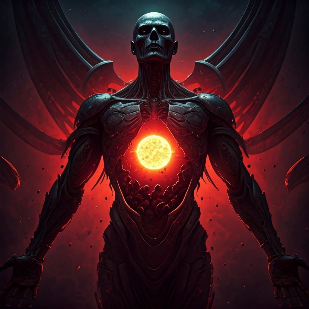 Malevolent Deity Drifting in Desolate Space