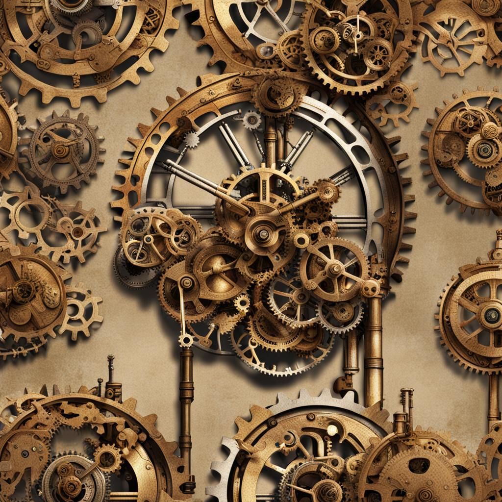 Steampunk Clockwork Gear Trees