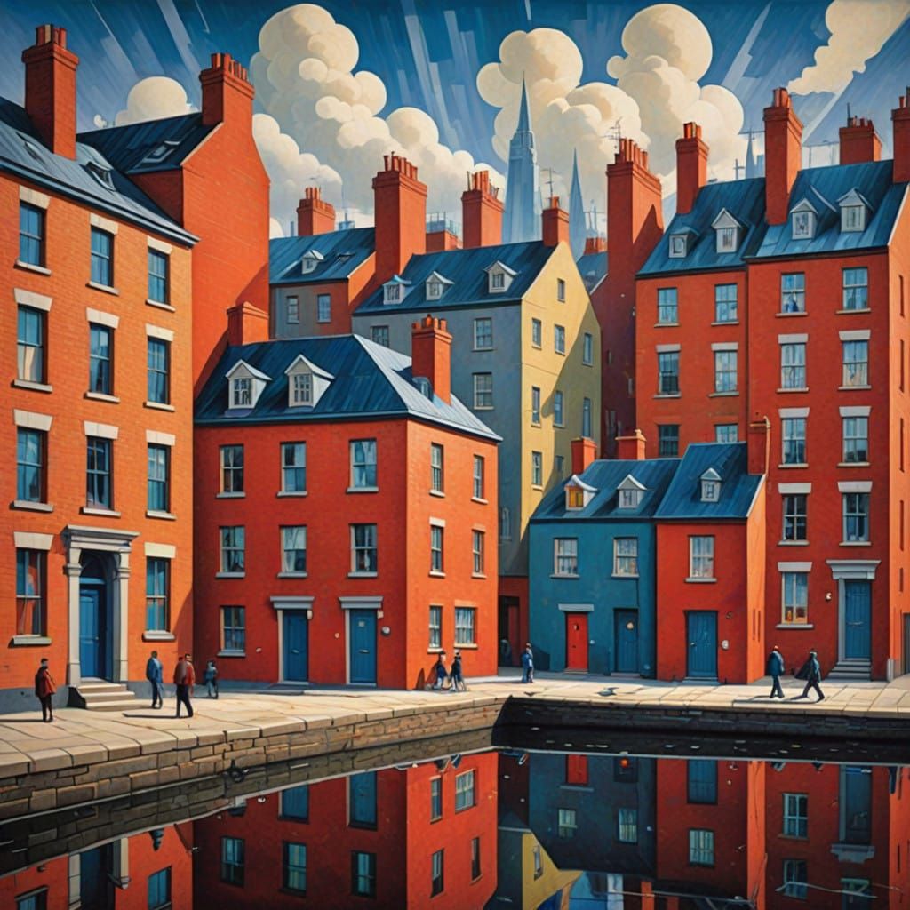 London Terraced Houses in Vibrant Industrial Style