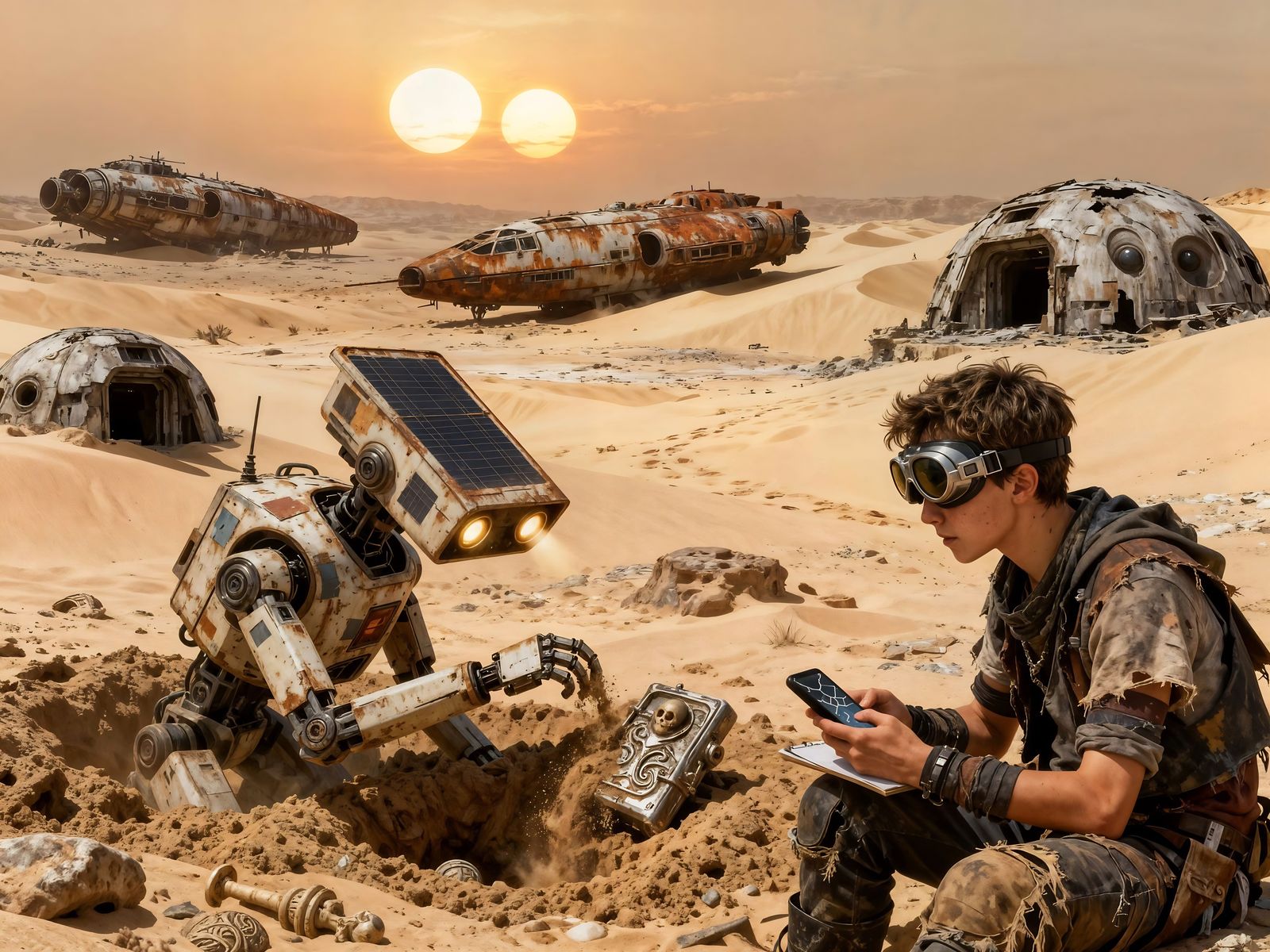 Alien Wasteland Excavation with Robot Archaeologist