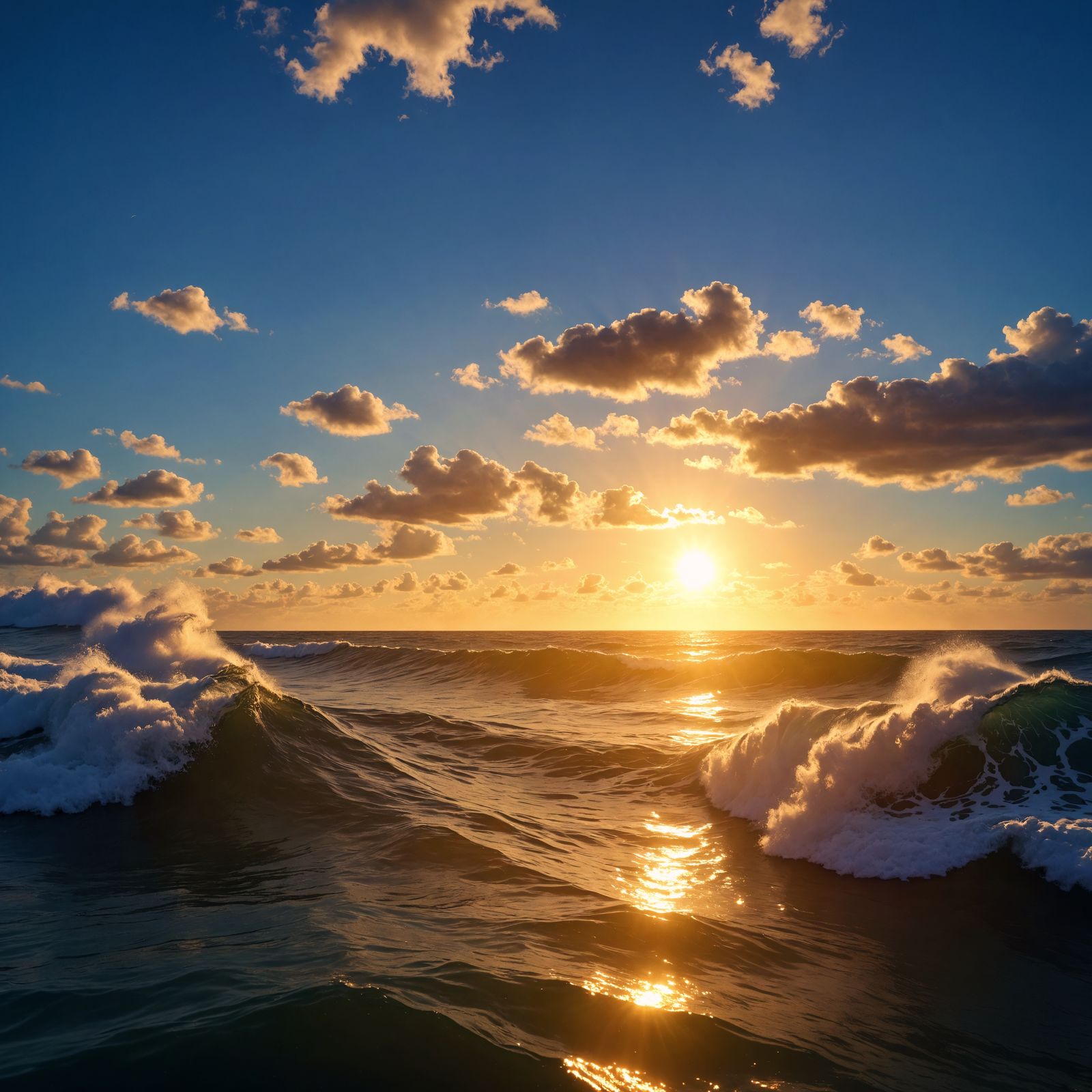 Hyperrealistic Ocean Landscape with Cinematic Depth