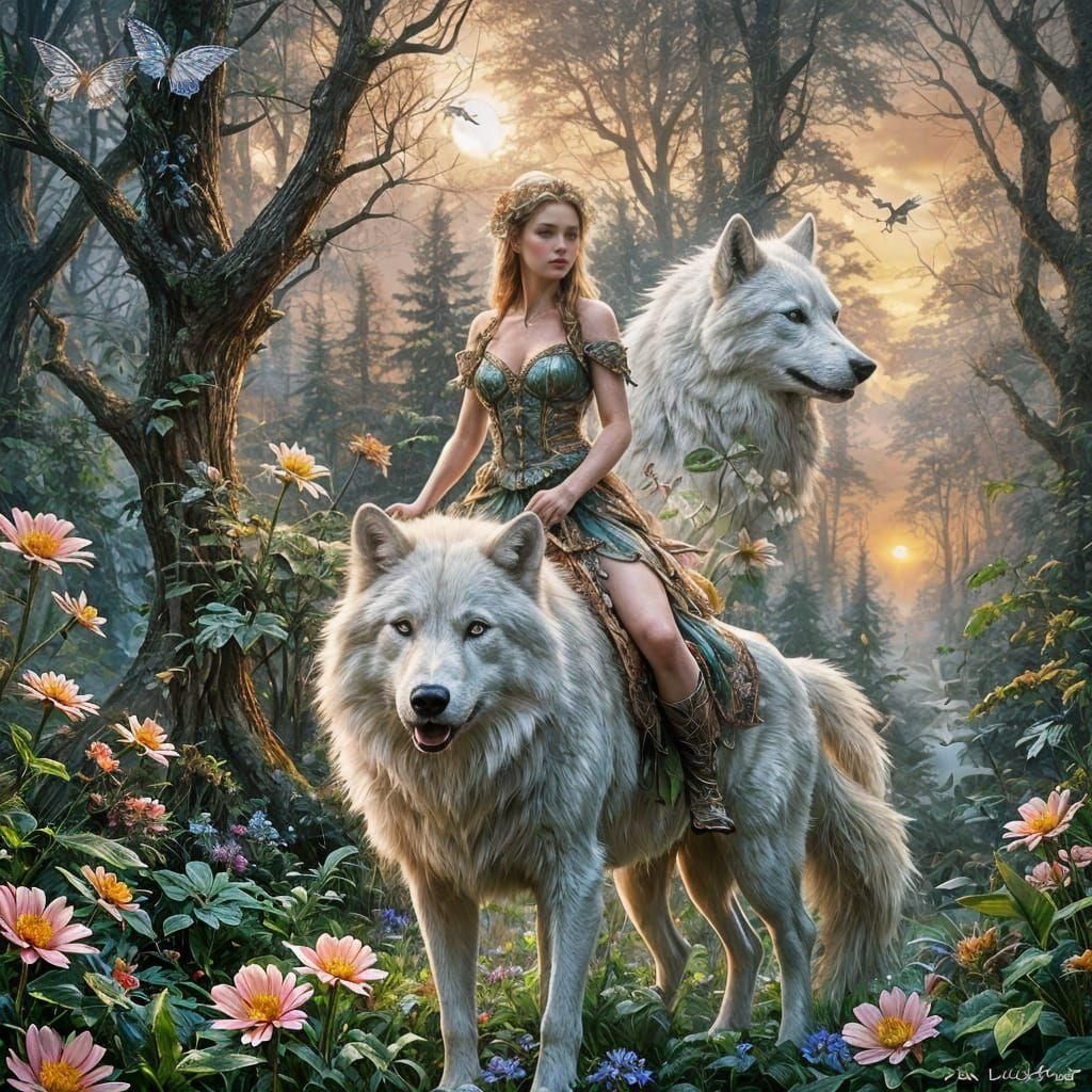 The white wolf rider