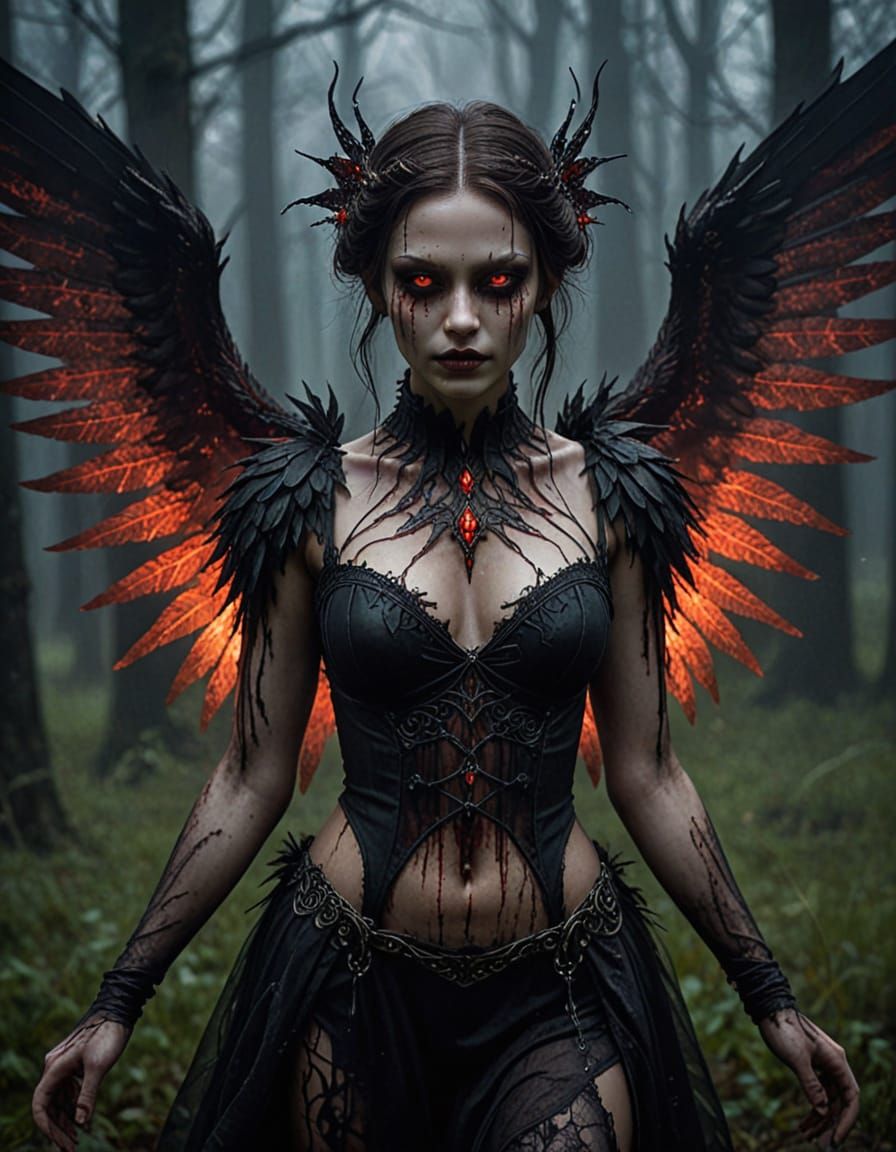 Ethereal Fairy in Dark Fantasy Art Style