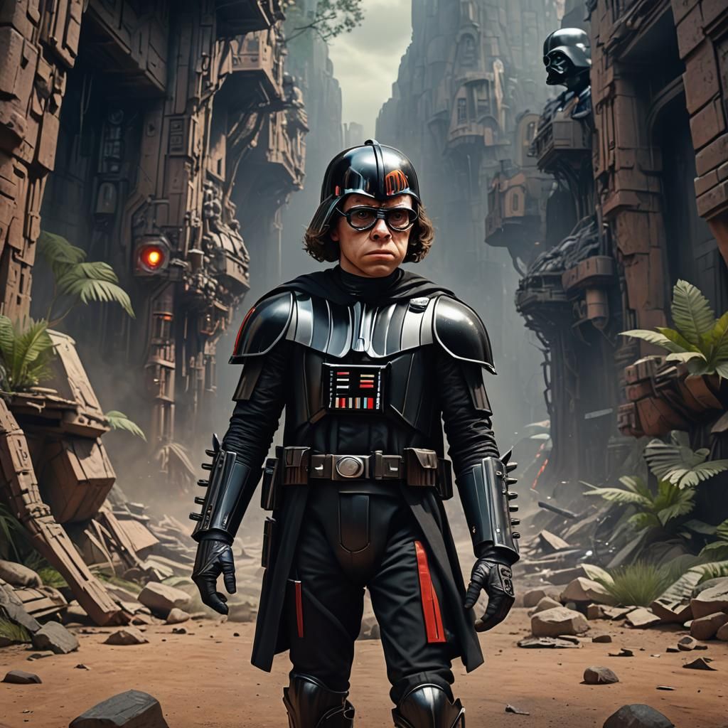 Rick Moranis as Darth Vader: Detailed Matte Painting